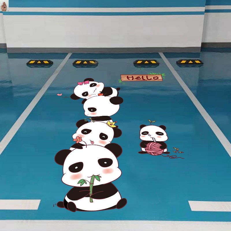 车位涂鸦贴纸贴画自粘个性创意地面动漫卡通防水墙贴