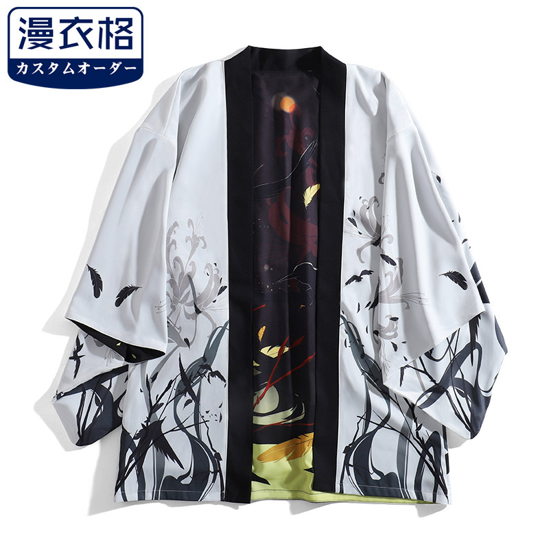 漫衣格原创双面加厚三千鸦杀羽织二次元日式和风动漫t恤