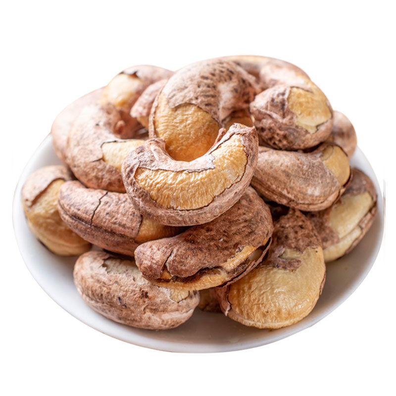 新货越南带皮炭烧大腰果仁2连罐重500g坚果炒货干果孕妇休闲零食