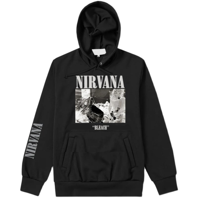 bleach漂白剂专辑封面nirvana柯本cobain涅盘摇滚连帽卫衣