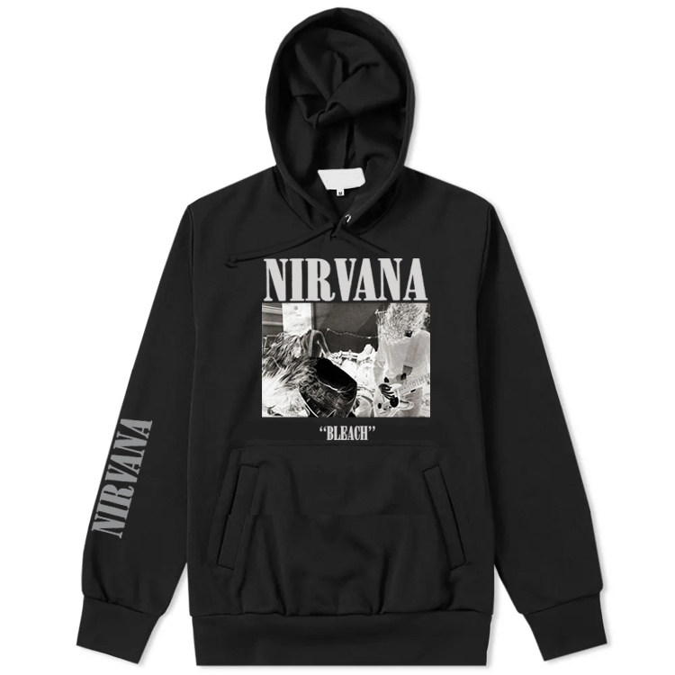 bleach漂白剂专辑封面nirvana柯本cobain涅盘摇滚连帽卫衣