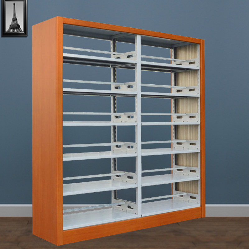 架子书架普拉普拉格格木护板落地转印木纹图书馆图书音像货架