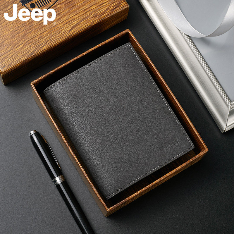 jeep男士钱包真皮短款商务休闲2022新款钱夹钱包