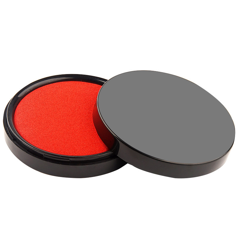 专用油办公小号便携盖章指纹按手印红印泥速干秒干发票章印章印泥水