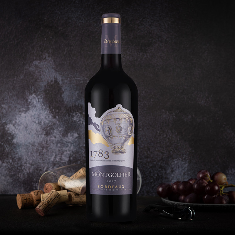 法国原瓶进口玛克传奇热气球1873波尔多红葡萄酒卡思黛干红静态葡萄酒