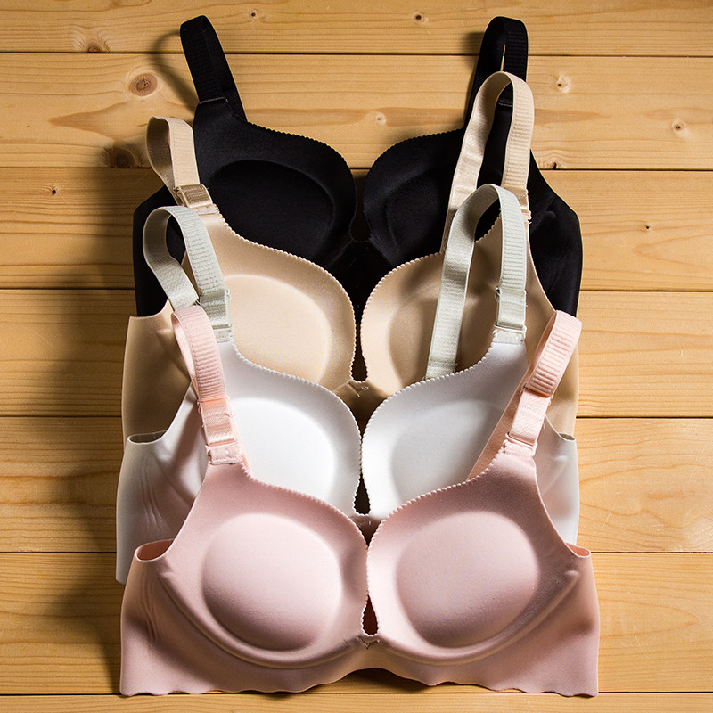 一片式超厚加厚6cm无钢圈上托内衣小胸平胸聚拢无痕小罩杯文胸a杯