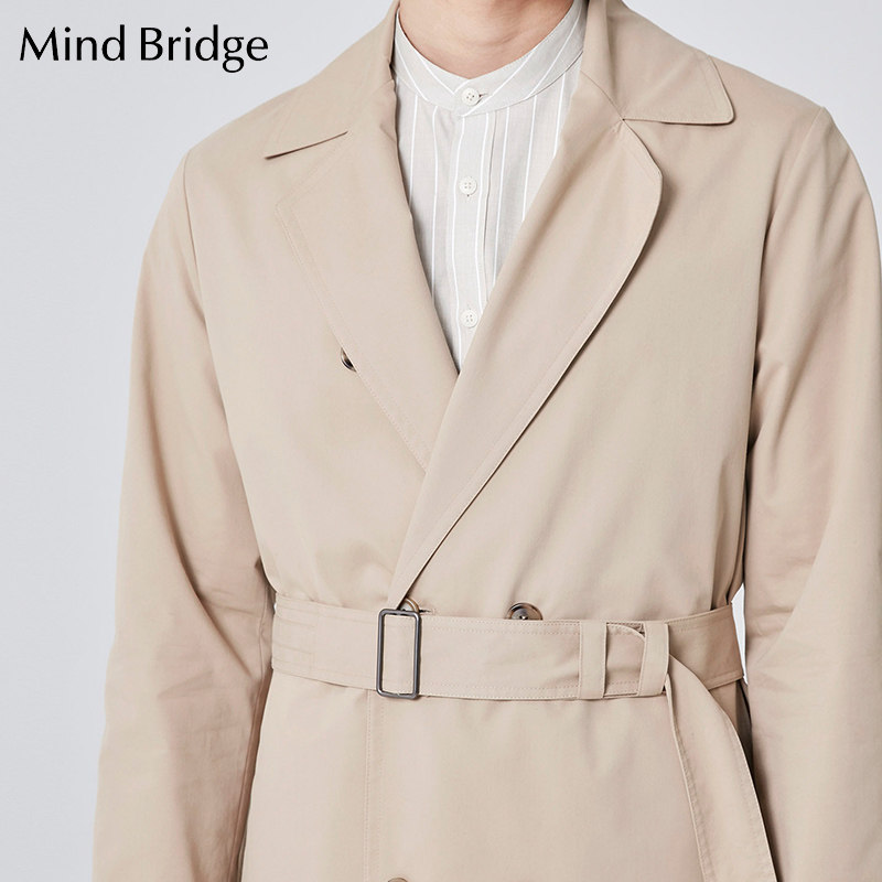 mind bridge百家好男装2020春季新款风衣外套休闲大衣muca2101