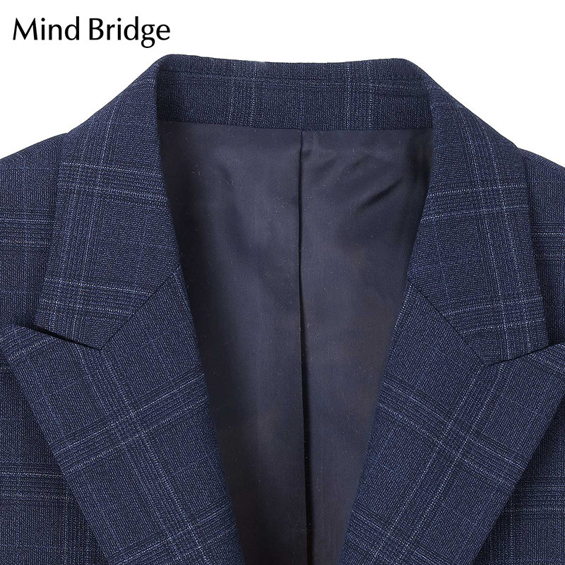 mindbridge百家好男士西服商务休闲系列格纹设计mubj210e西服