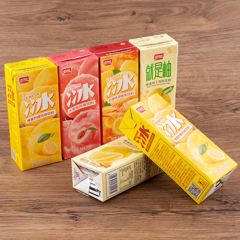 盼盼冰红茶250mlx24盒装柠檬味蜂蜜柚子水蜜桃风味饮料品清凉果汁