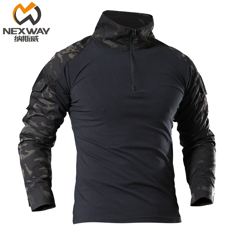 青蛙服战术套装长袖T恤户外短袖军训T恤男夏季透气薄款上衣CS服装