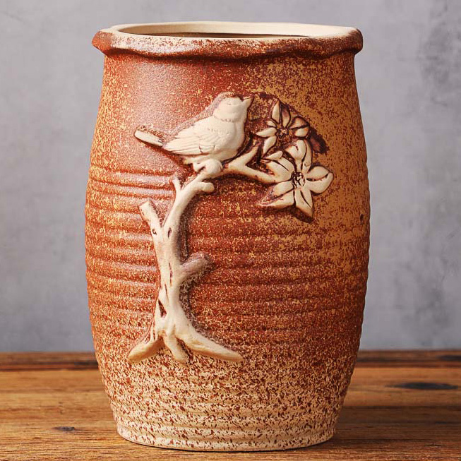 植物多肉花盆粗陶透气创意个性大号大口径复古高款花盆