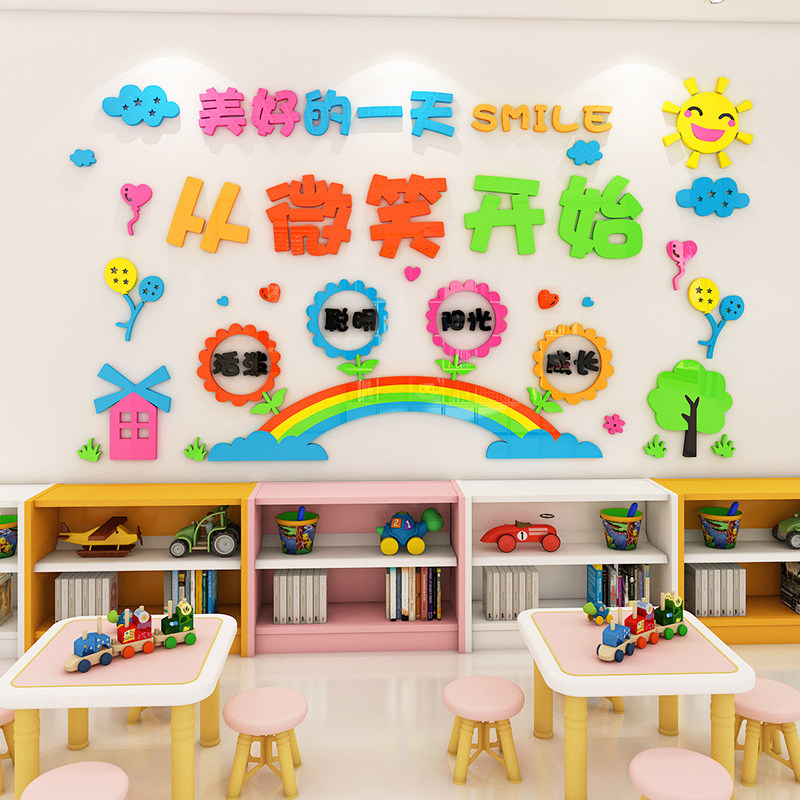 幼儿园墙面装饰儿童启蒙早教环创材料背景主题墙贴
