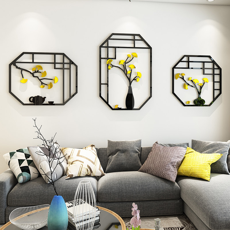 饭店墙面装饰快餐厅中国风3d立体墙壁画假窗户仿真中式餐馆墙贴纸