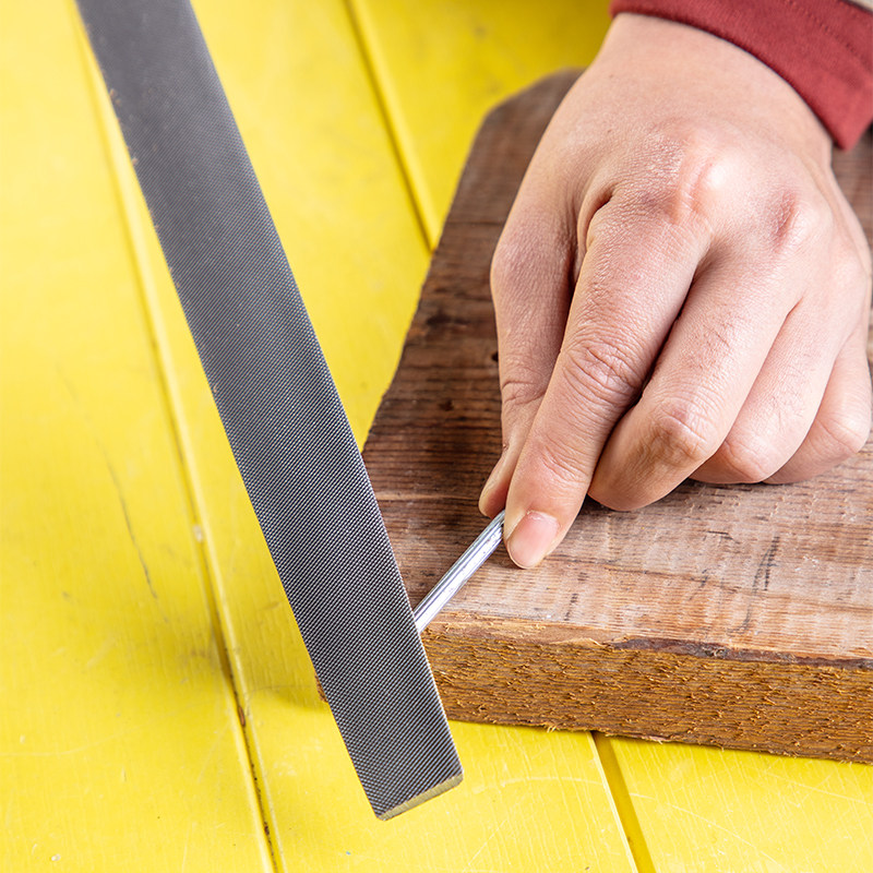 得力平扁磨铁齿圆锉中半圆三角锉刀钳工木工钳工锉