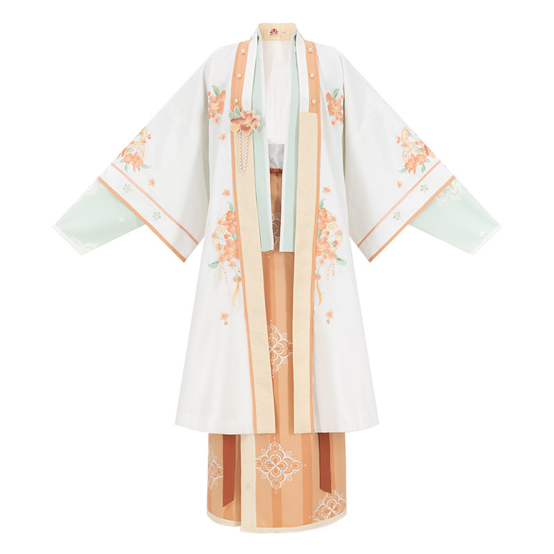 汉尚华莲遥临月汉服女宋制原创直领对襟长袄两片式汉服