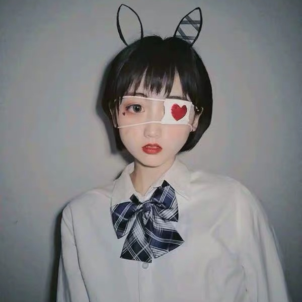 眼罩包邮日制服少女暗黑病娇动漫lolitajk系中眼罩