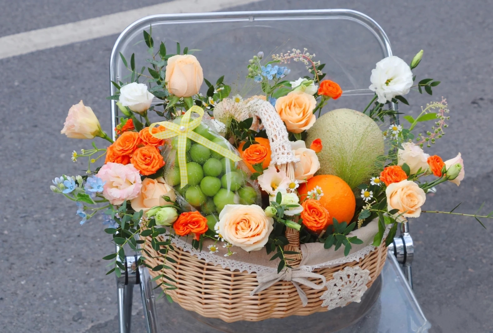 病人鲜花果篮探望祝福领导长辈深圳同城礼物鲜果篮(预定与速递)