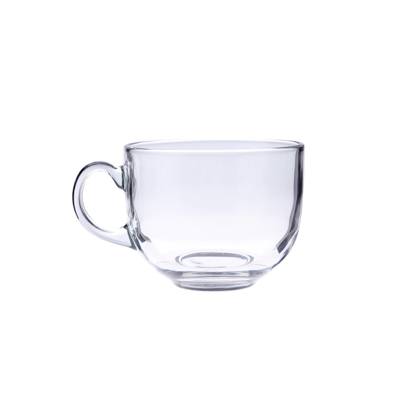 玻璃杯子家用大号燕麦杯早餐杯牛奶泡麦片带把大肚水杯大容量茶杯