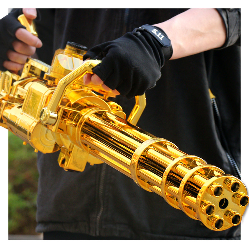 五爪金龙加特林电动连发黄金琳水弹抢吃鸡儿童男孩玩具枪全套装备