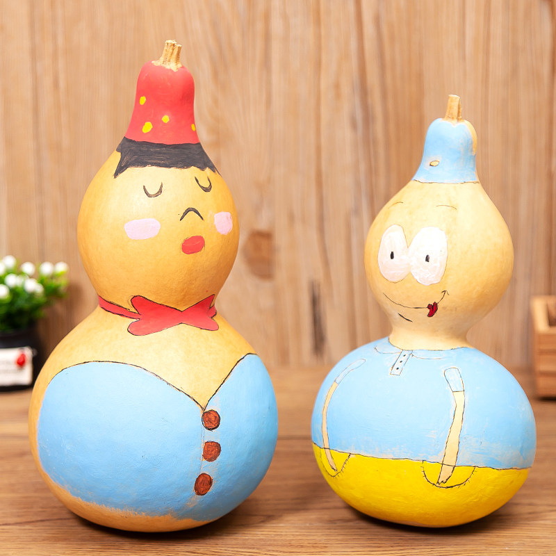 幼儿园美术涂鸦儿童创意绘画材料天然葫芦diy葫芦
