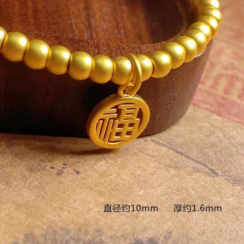 福盛珠宝直播古法老金烧蓝如意莲花葫芦转运其他diy饰品配件