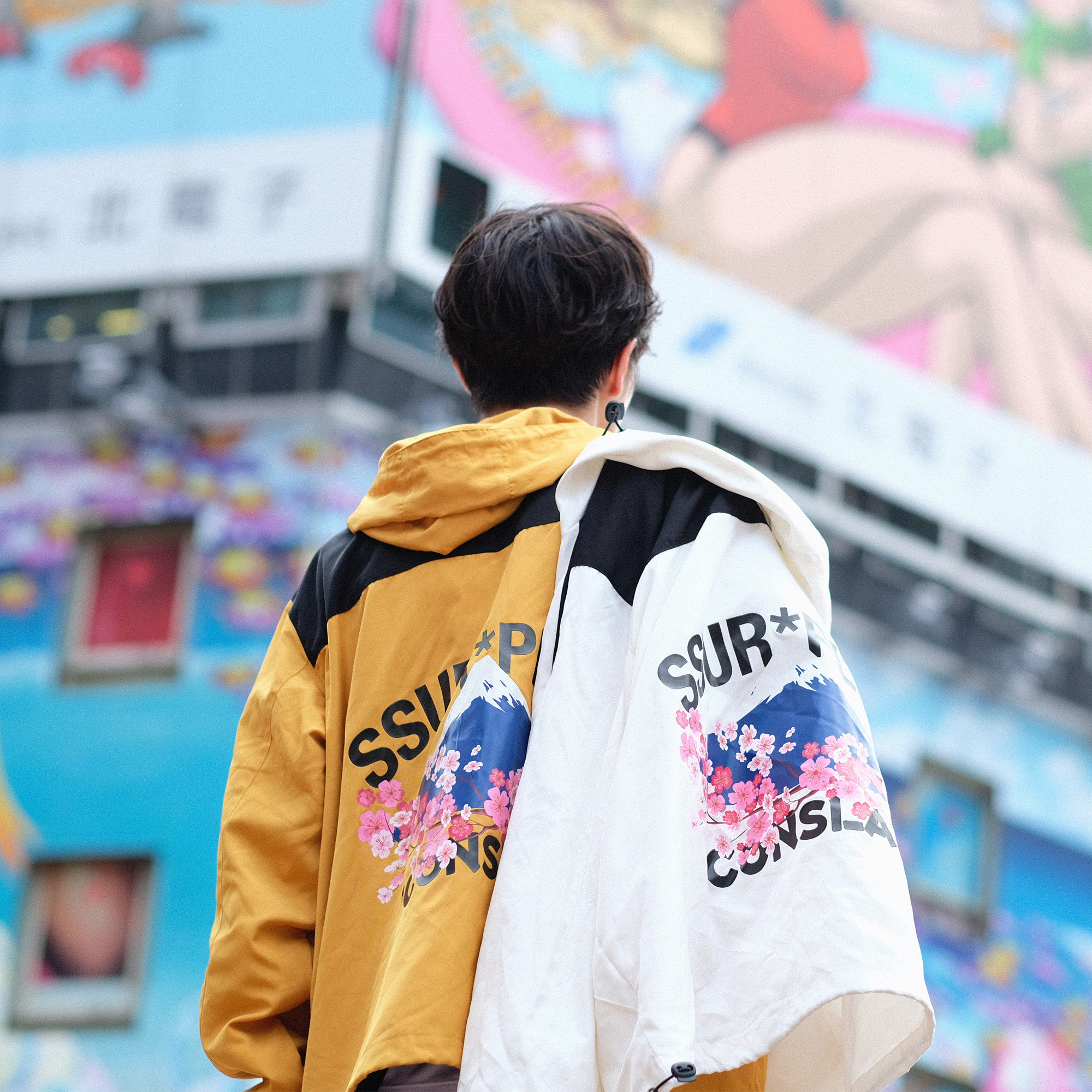 丝叔潮社ssurplus联名iconslab富士山冲锋衣男情侣夹克外套潮牌