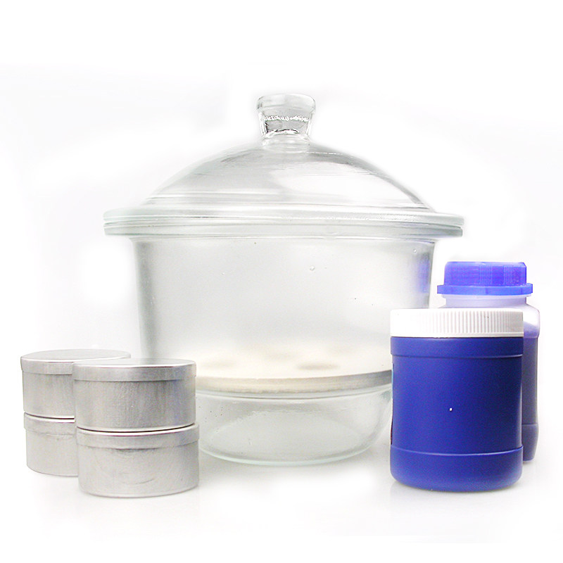 玻璃干燥器秤量盒变色硅胶凡士林套装茶叶qs检测干燥箱