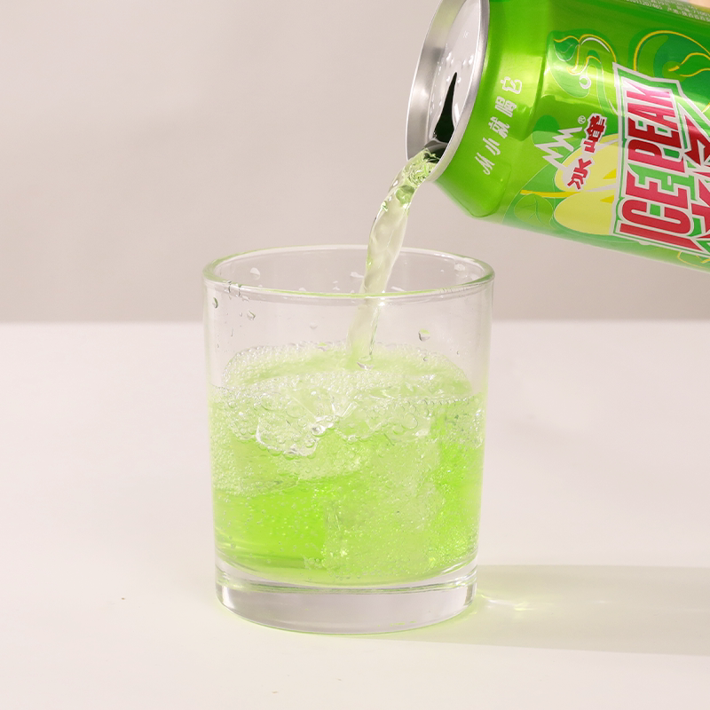 汽水冰峰苹果果味330ml24罐整箱陕西特产网红碳酸饮料