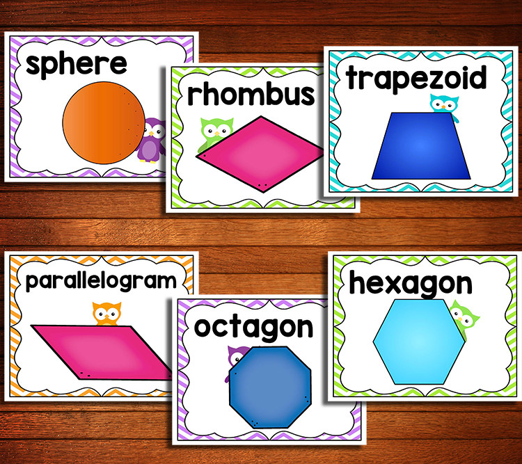 宝宝英语图形形状幼儿shape闪卡早教启蒙卡片早教闪卡