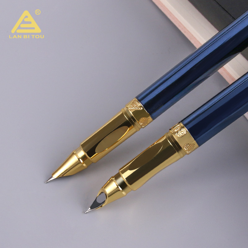 笔头8076免费刻字钢笔暗尖财务学生练字办公钢笔