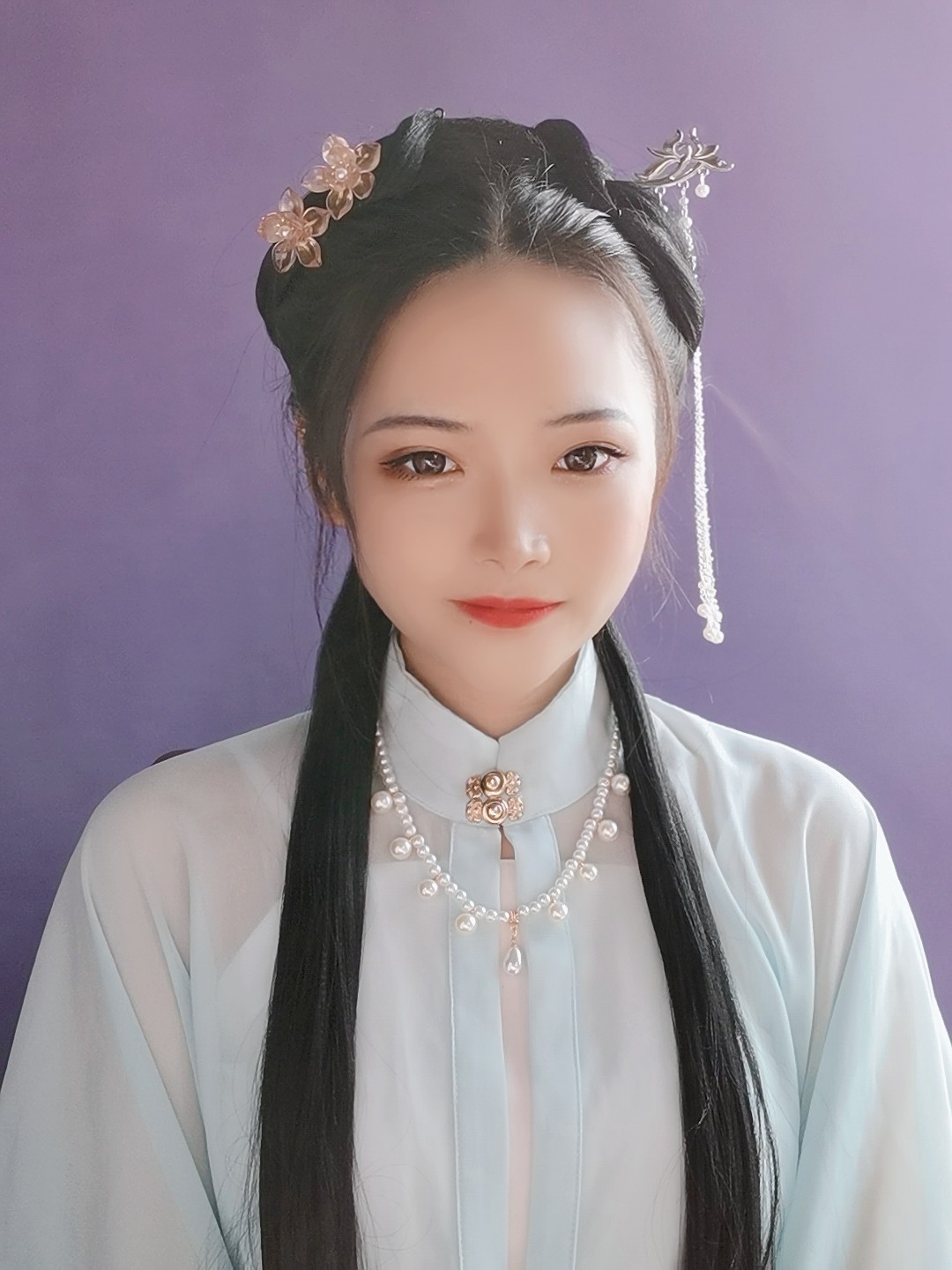 汉服复古中国国风配饰古装明制璎珞围髻珍珠项链