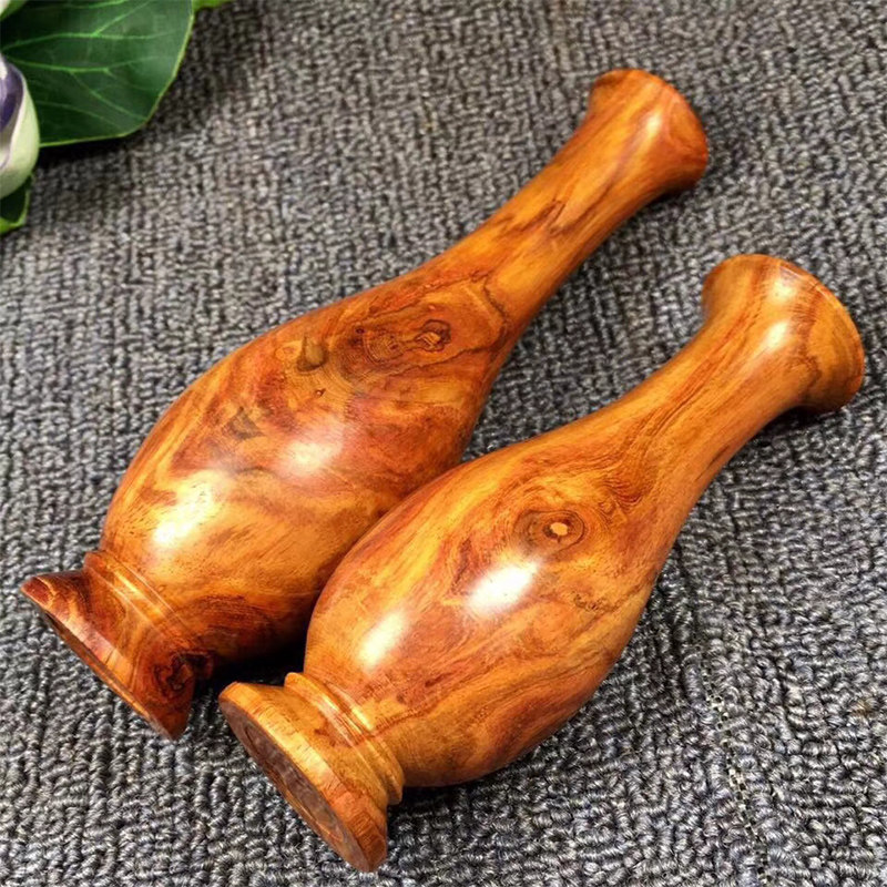 御磊海南黄花梨玉净瓶雕刻摆件海黄油梨树头榴疤老摆件