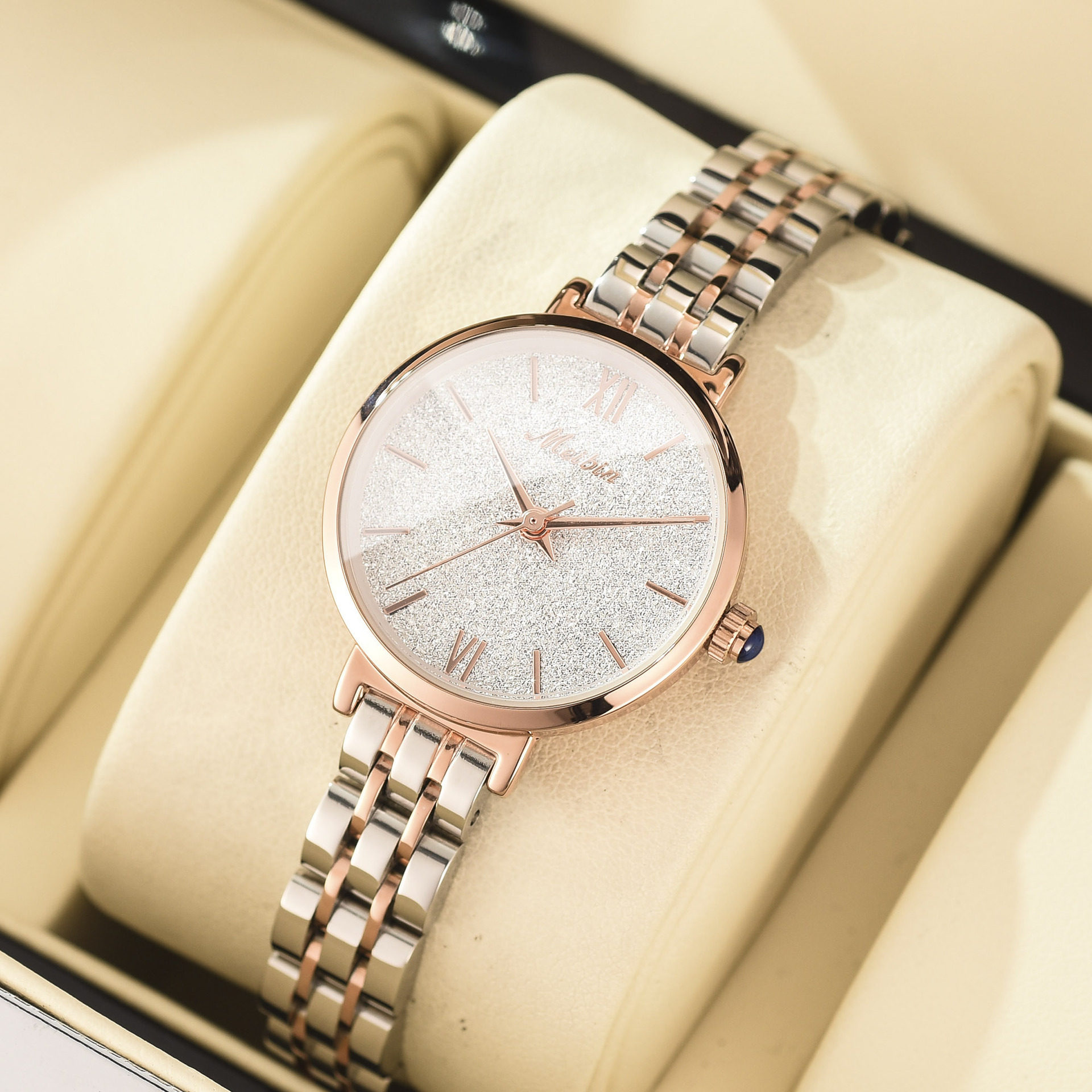 meibin美宾新款潮流渐变女士防水石英手表1472国产腕表