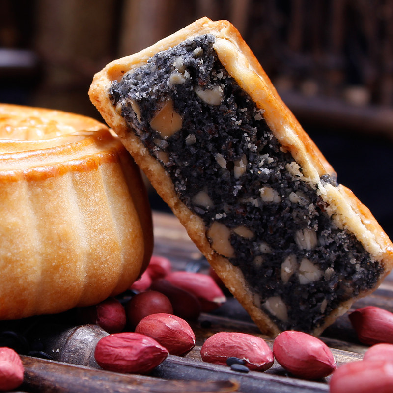 卢师傅月饼 黑芝麻酥月饼散装 河南特产中秋传统清真糕点75g