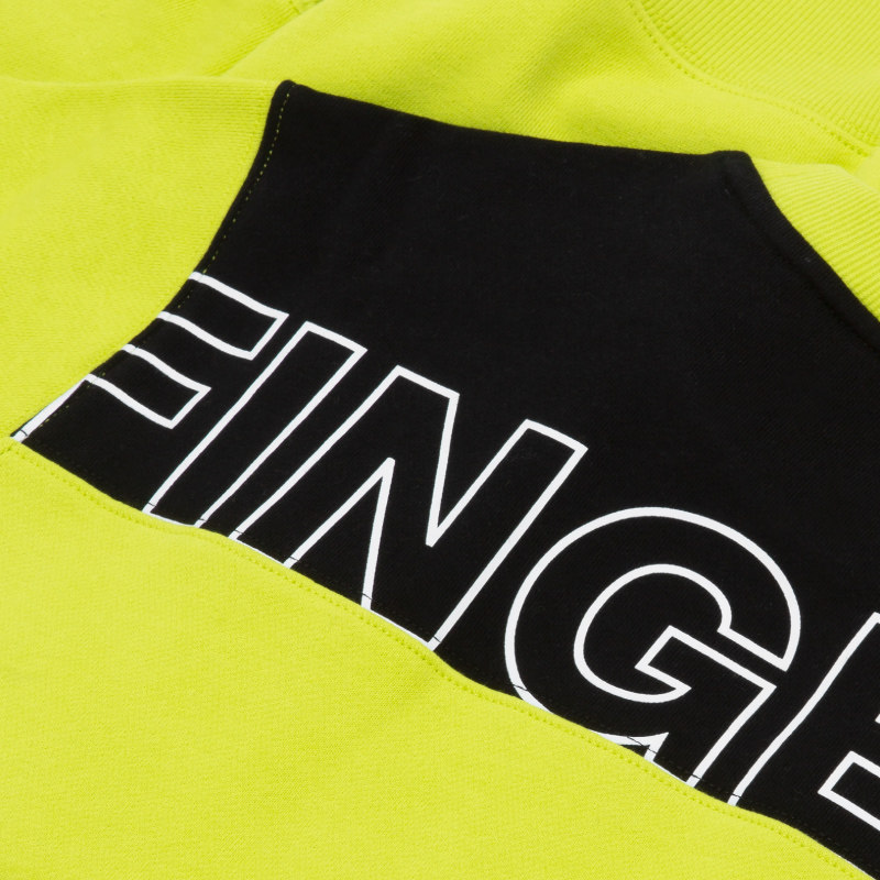 fingercroxx男装秋冬刺绣bigfoot字母徽章色加绒卫30336xd卫衣