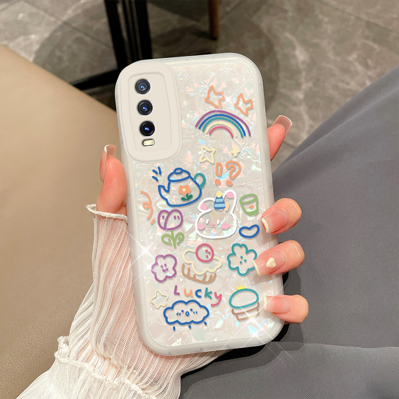 适用于vivoy30手机壳时尚可爱viv0y30女款v2034a硅胶v1v0磨砂变viovy