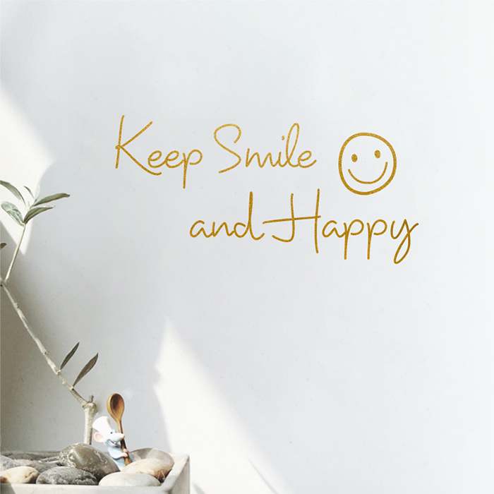 保持微笑英文墙贴服装店咖啡奶茶茶饮品花店铺墙贴