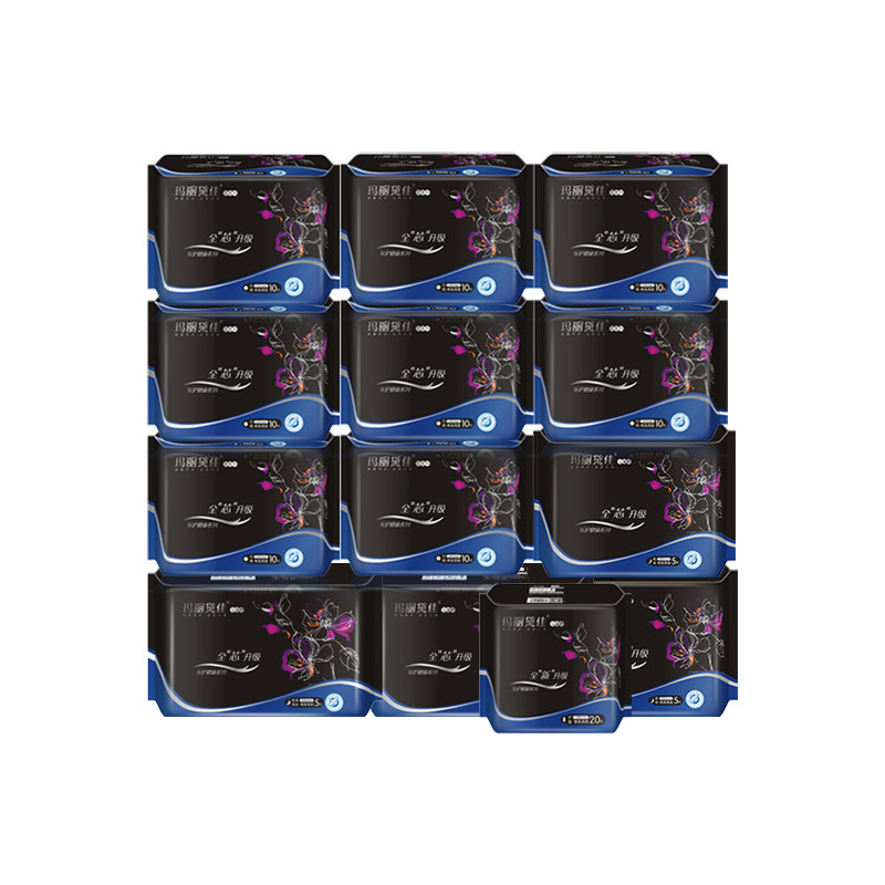 玛丽黛佳卫生巾日用夜用组合120片棉柔极薄负离子姨妈卫生巾