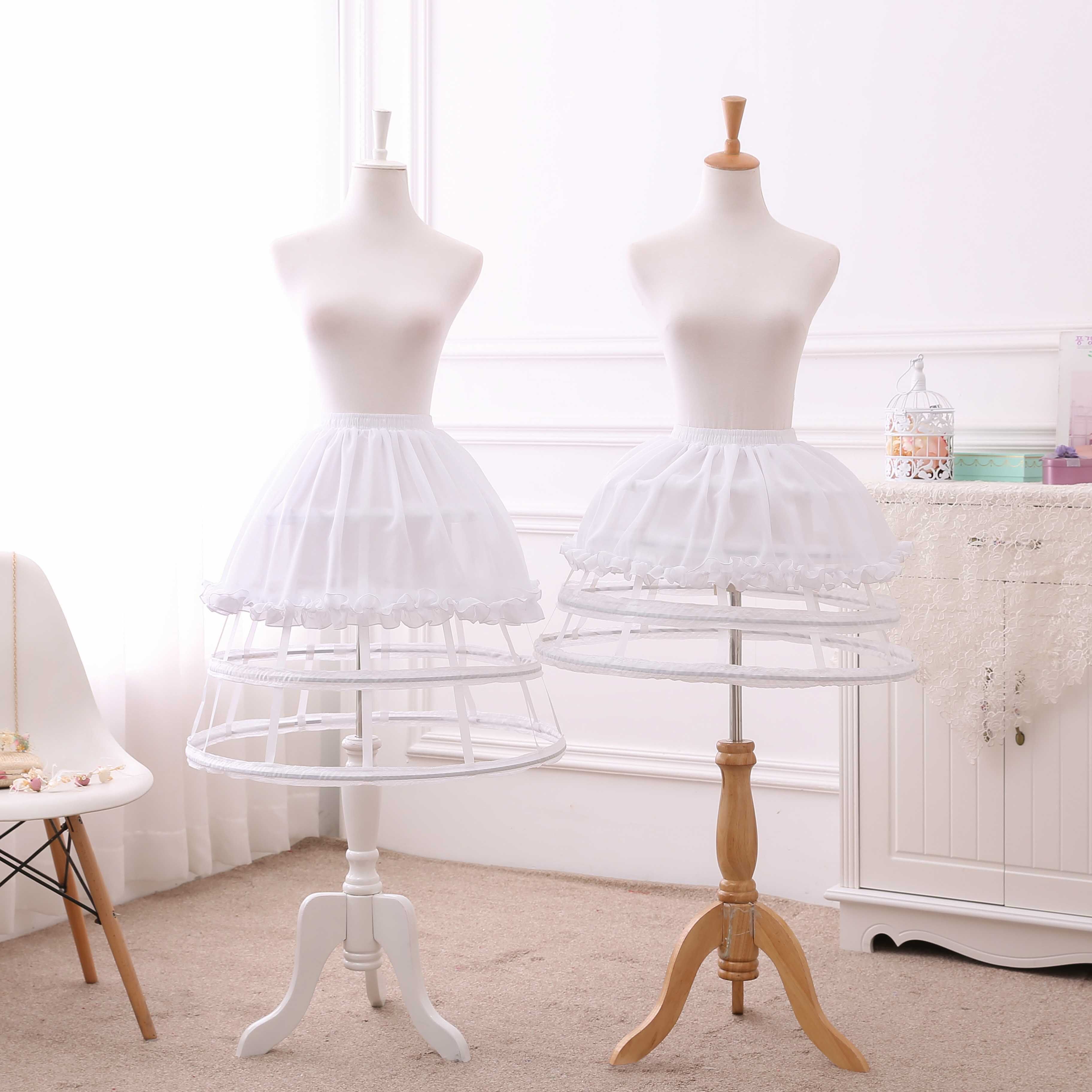 洛丽塔四圈鱼骨撑lolita裙撑暴力卡门可调节百搭鸟笼撑裙长约60cm