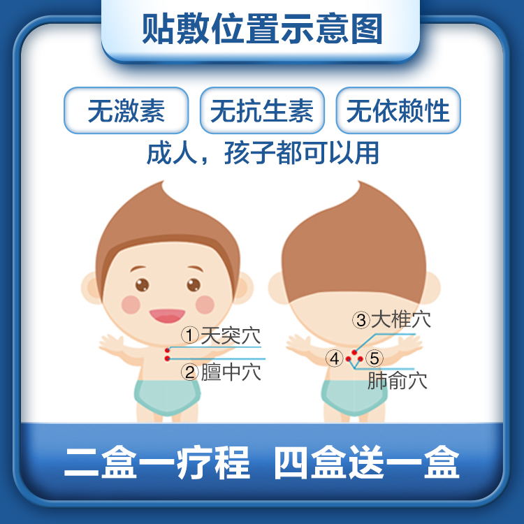 咳嗽止咳贴咳化痰喘贴支气管小儿感冒膏药贴器械