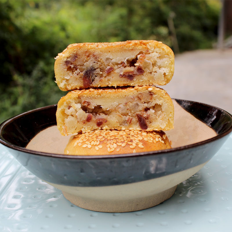 贵州安顺麻饼特产芝麻饼豆豆沙洗沙月饼传统月饼