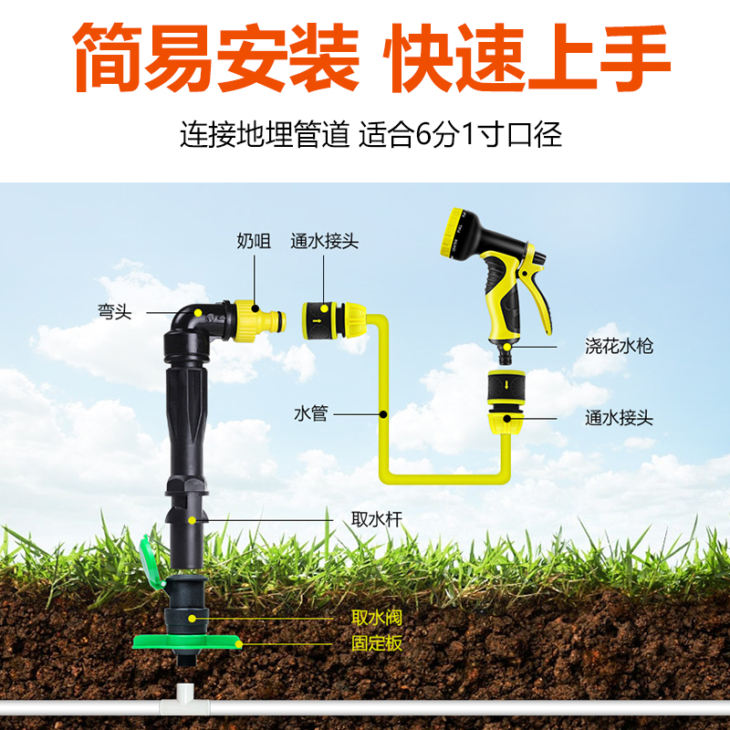 取水园林绿化快速小区户外浇水草坪水地水管接头取水阀