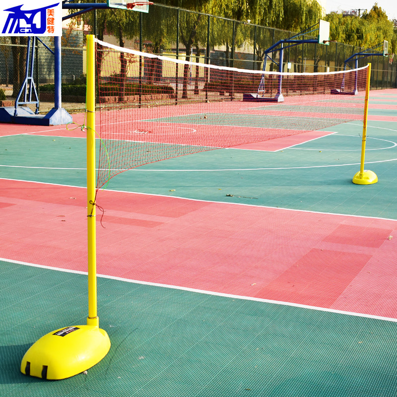专业比赛羽毛球架户外移动式羽毛球柱标准型网架 室外羽毛球柱子