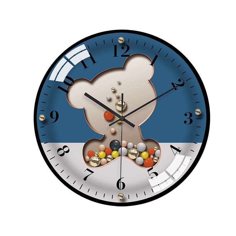 钟表静音儿童卡通小动动物挂钟客厅家用可爱挂钟