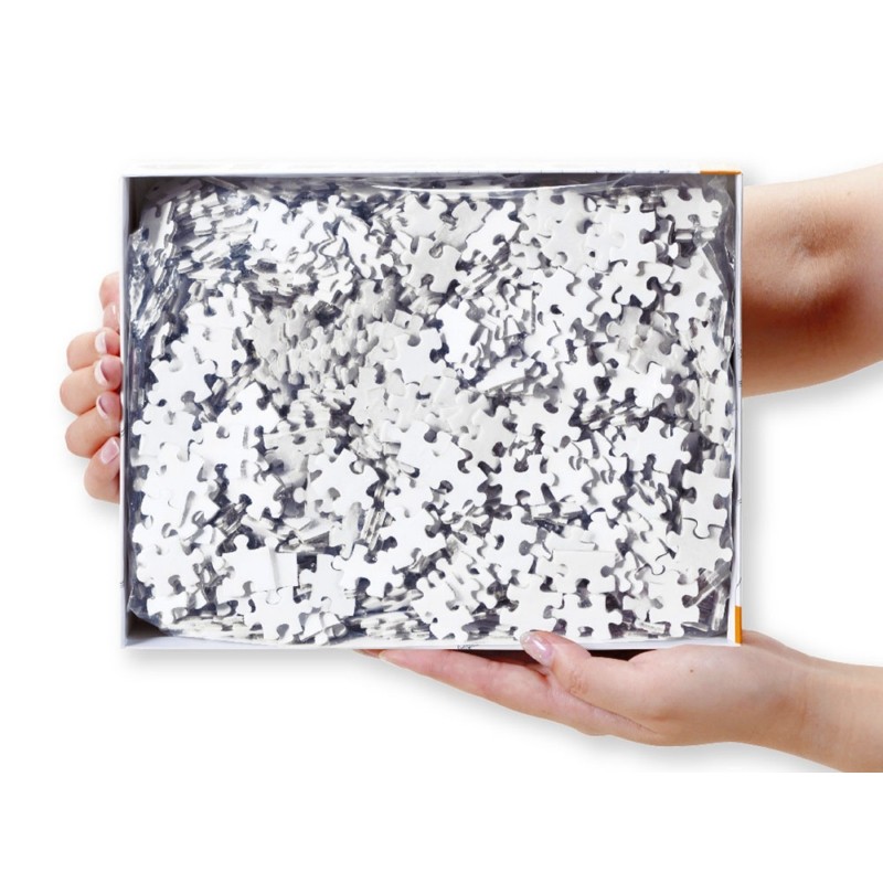 日本beverly进口成人益智拼图双面纯白地狱1000片拼图