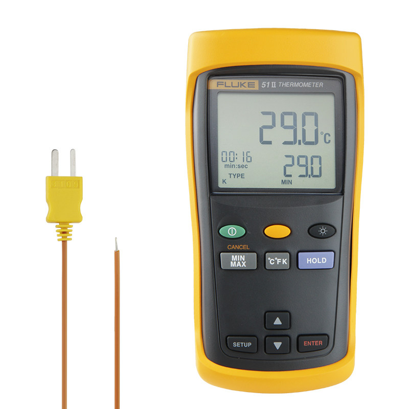 fluke福禄克f51Ⅱ接触式测温仪f515253542手持式温度表