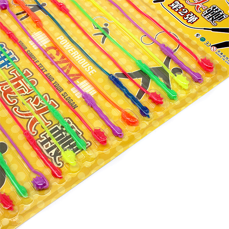 新款吊板玩具儿童彩色皮筋拉面面条弹力发泄创意