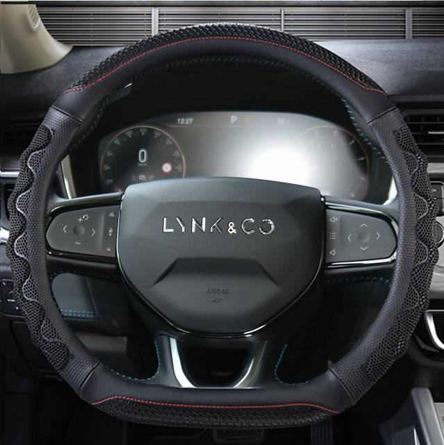 21款领克适用于01phev方向盘真皮方向盘套