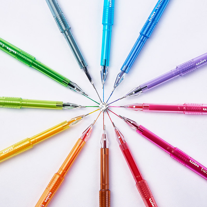 彩色中性笔 多色笔学生用彩色水笔钻石笔彩色笔做笔记专用中性笔