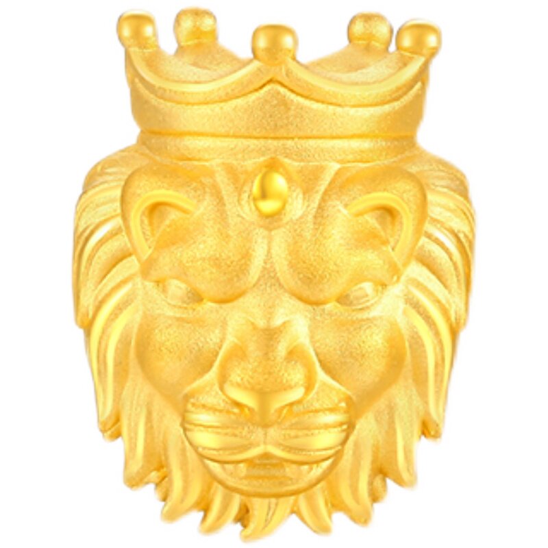 黄金兴隆国王转运路路通3d硬金足金男女狮子手饰